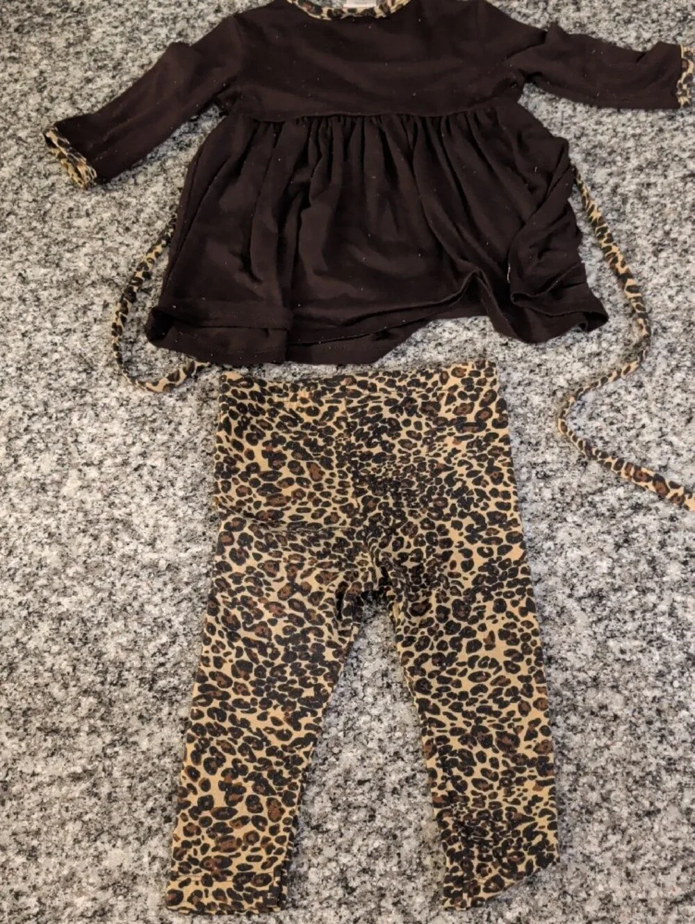 Kids Leopard Print Brown Matching Set - Brand Unspecified